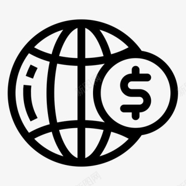 世界货币商业金融图标图标