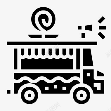 棒棒糖卡车食品卡车糖果图标图标