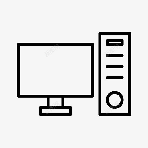计算机台式机pc图标svg_新图网 https://ixintu.com pc 台式机 服务器 计算机 设备