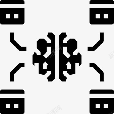 人工智能大脑概念2填充图标图标