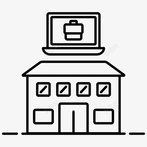 办公室建筑商业大楼图标svg_新图网 https://ixintu.com 办公室 办公楼 商业大楼 工作场所 建筑 登机线矢量图标集