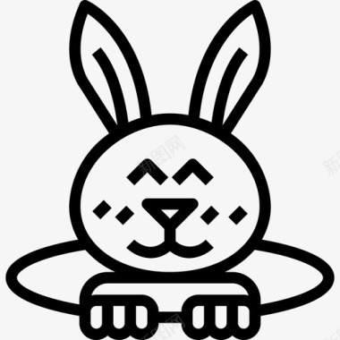 兔子复活节57直系图标图标