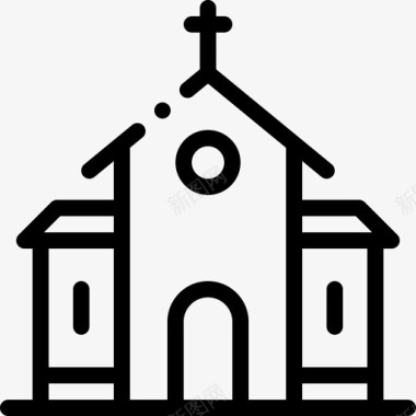 教堂复活节第8天直系图标图标