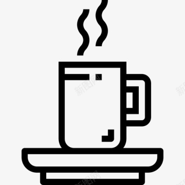 热咖啡饮料21线性图标图标