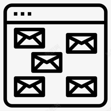 电子邮件联系人和消息1直拨图标图标
