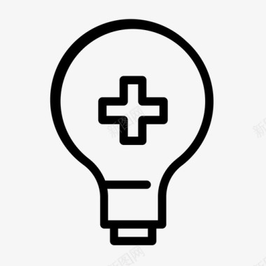 医疗创新灯泡灯图标图标