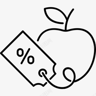 折扣苹果水果图标图标
