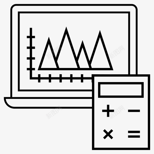 在线统计业务图财务增长图标svg_新图网 https://ixintu.com 一组 业务 分析 利润 向量 图标 在线 增长 投资 统计 财务