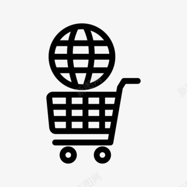 全球购物电子商务eshop图标图标