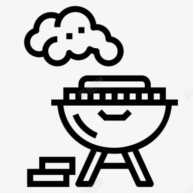 烤架烧烤烹饪设备图标图标