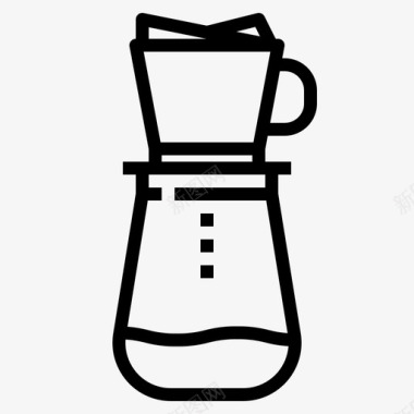 滴头咖啡店105线性图标图标