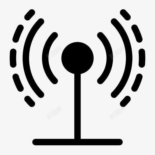 热点区域信号图标svg_新图网 https://ixintu.com wifi 信号 区域 标志 波形 热点 返校