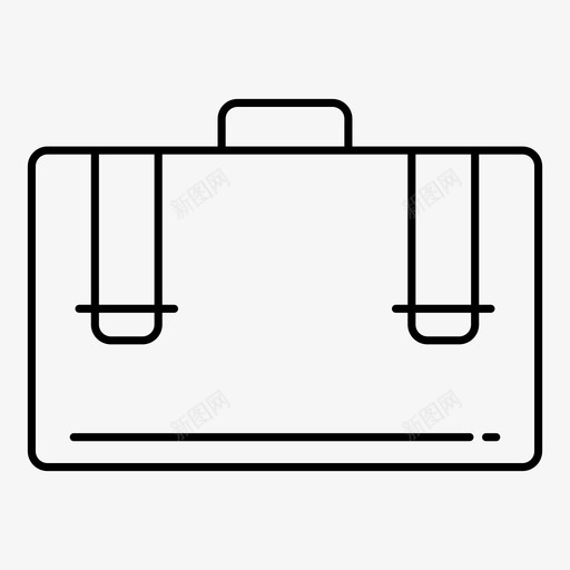 手提箱包行李箱图标svg_新图网 https://ixintu.com 包 工作包 手提箱 瘦风格的图标 行李箱