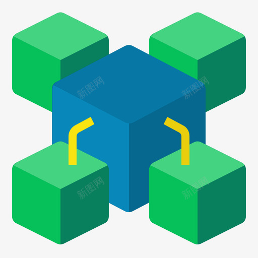 区块链技术颠覆3扁平图标svg_新图网 https://ixintu.com 区块链 扁平 技术颠覆3