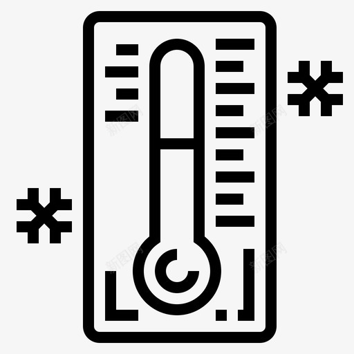温度计天气预报降雪图标svg_新图网 https://ixintu.com 冬季 图标 天气 天气预报 温度计 降雪
