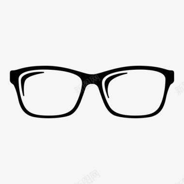 方形眼镜眼镜墨镜图标图标
