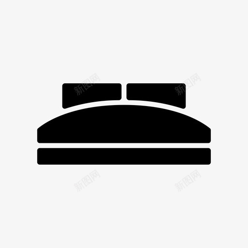 采购产品床软垫家具家庭家具图标svg_新图网 https://ixintu.com 室内和家具 家庭家具 沙发 软垫家具 采购产品床