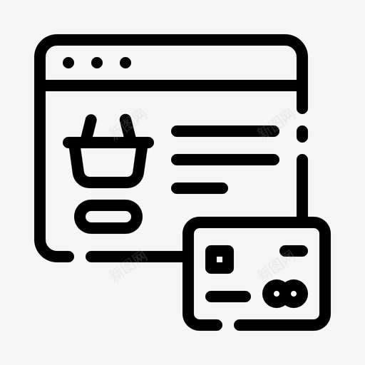 网上购物广告商业图标svg_新图网 https://ixintu.com 商业 在线支付 广告 数字 网上购物 营销