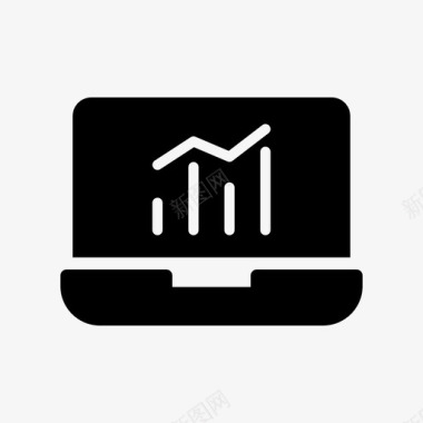 图表分析笔记本电脑图标图标