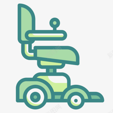 轮椅医疗技术双音图标图标