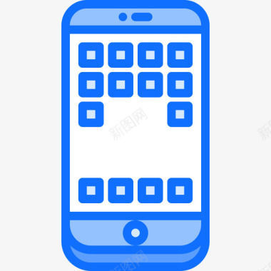 应用程序电话35蓝色图标图标