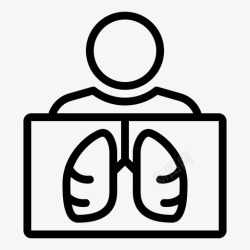 肺部X光照射结果肺部x光医院医学图标高清图片