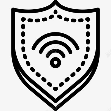 Wifi安全106线性图标图标