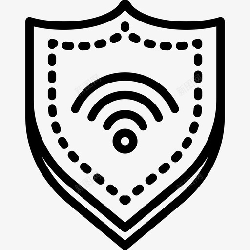 Wifi安全106线性图标svg_新图网 https://ixintu.com Wifi 安全 线性