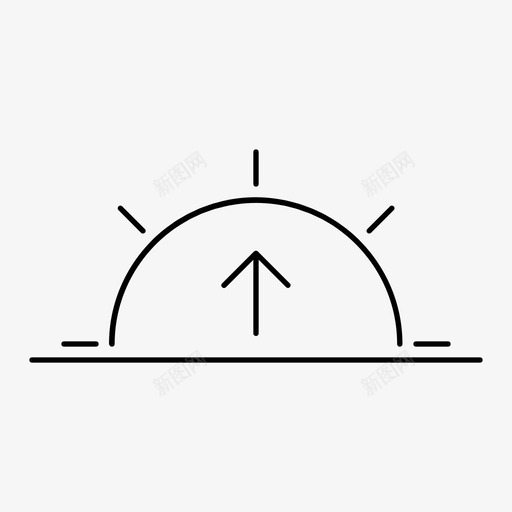 日出城市黎明图标svg_新图网 https://ixintu.com 城市 天空 日出 瘦风格的图标 自然 黎明