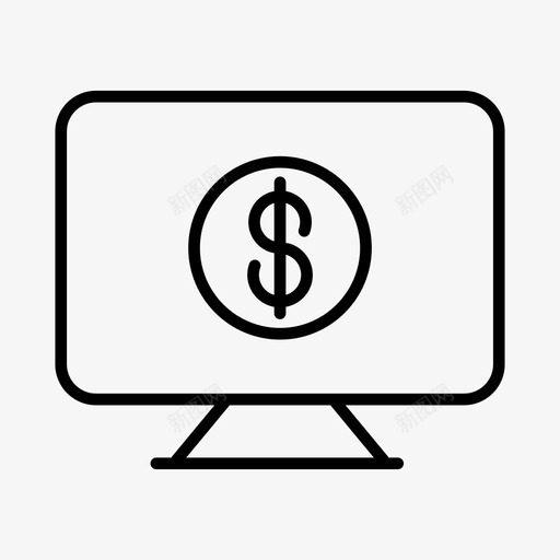 网上银行支票余额电脑图标svg_新图网 https://ixintu.com 支票余额 电脑 网上银行
