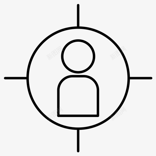 目标头像焦点图标svg_新图网 https://ixintu.com 业务和办公室常规线路集13 头像 焦点 目标