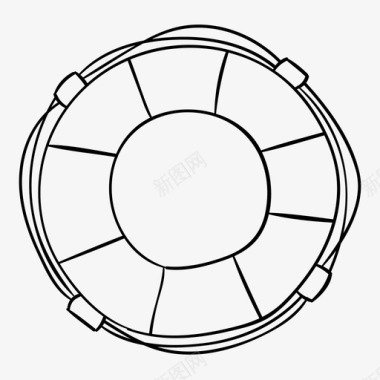 救生圈救生员夏季图标图标