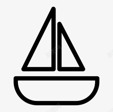 用户界面船帆船图标图标