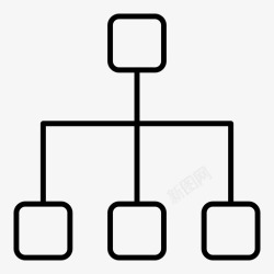 主机结构网络局域网主机网络图标高清图片