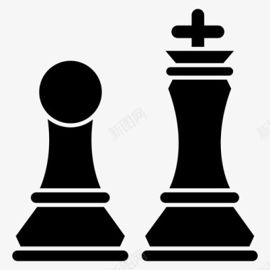 战略商业计划国际象棋图标图标