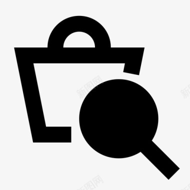 购物电子商务搜索篮图标图标