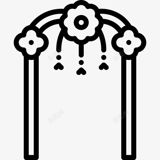 婚礼门拱门装饰图标svg_新图网 https://ixintu.com 伊斯兰 婚礼 拱门 装饰 鲜花