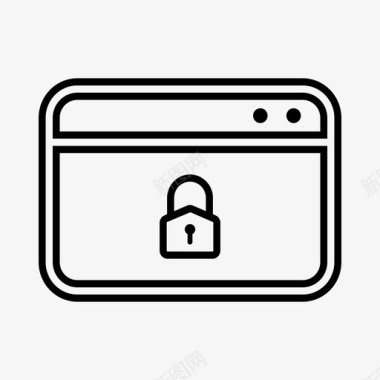 网络安全锁页面图标图标