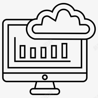 业务监控云计算云数据图标图标