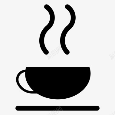 咖啡杯热咖啡杯马克杯图标图标