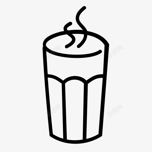 热拿铁咖啡饮料图标svg_新图网 https://ixintu.com 咖啡 套装 热拿 玻璃杯 饮料