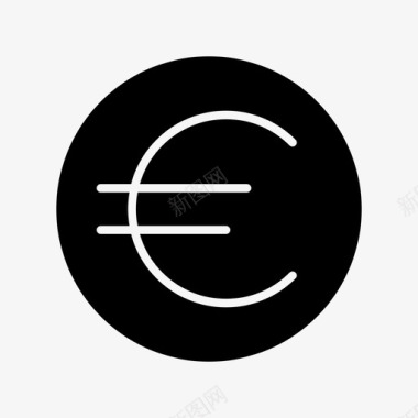硬币欧元金融图标图标