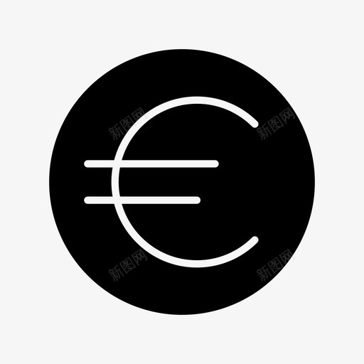 硬币欧元金融图标svg_新图网 https://ixintu.com 欧元 硬币 金融