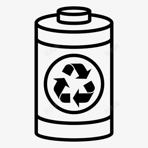 电池能源回收图标svg_新图网 https://ixintu.com 回收 环境 电池 能源