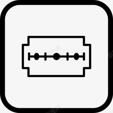 剃须刀刀片切割图标图标