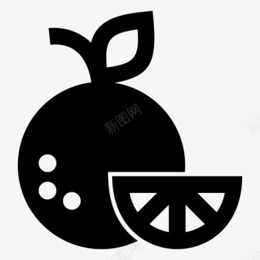 橙子食物水果图标图标