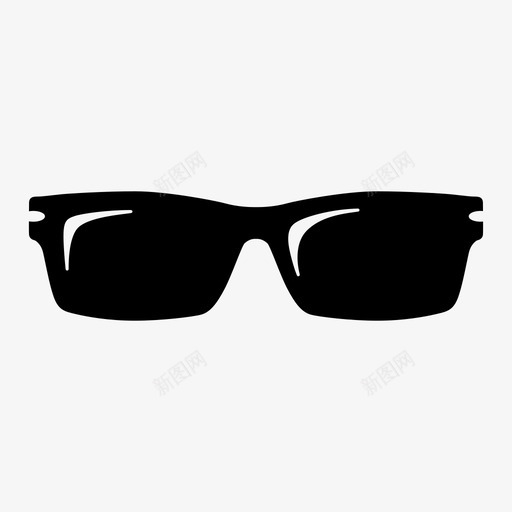 长方形太阳镜眼镜墨镜图标svg_新图网 https://ixintu.com 墨镜 太阳镜 眼镜 长方形