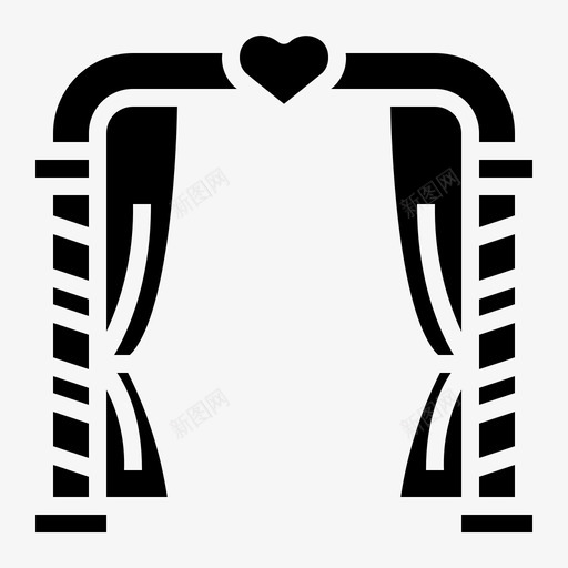 婚姻爱情浪漫图标svg_新图网 https://ixintu.com 图标 婚姻 拱门 浪漫 爱情 纯色 结婚