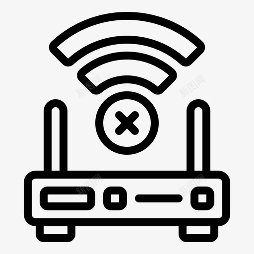 无wifi互联网离线图标svg_新图网 https://ixintu.com wifi 互联网 关闭 无线 离线 连接