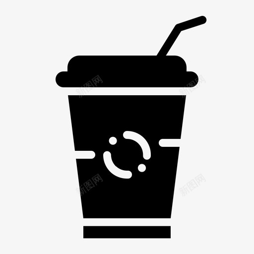 咖啡杯饮料速食图标svg_新图网 https://ixintu.com 咖啡杯 快餐 速食 雕文 饮料